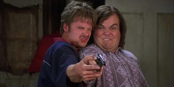 Jack Black as J.D. McNugent and Steve Zahn as Wayne Leferssier in Saving Silverman (2001)